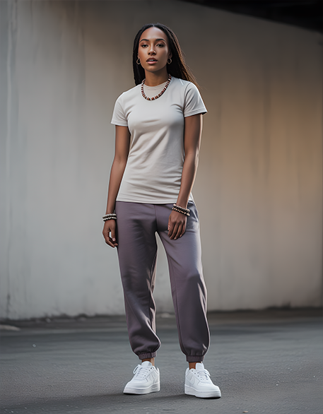 WOMENS GARMENT DYE BASIC STREET TEES 6.5OZ