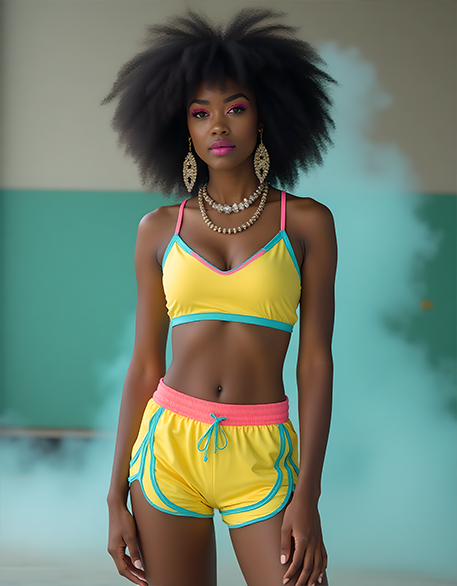 WOMENS RETRO DOLPHIN SHORT SET