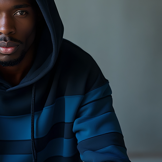 Blvnt Objekt Block Burner Heavyweight Garment-Dye Stripe Hoodie 13.5oz