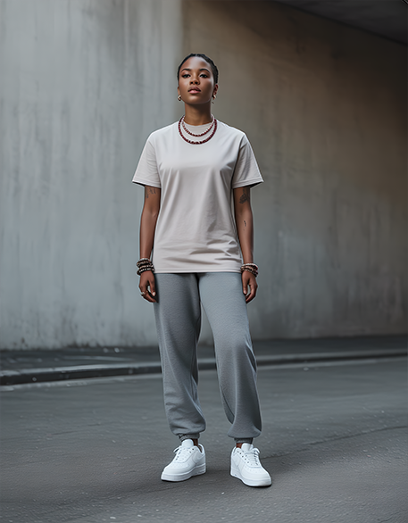 WOMENS GARMENT DYE BASIC STREET TEES 6.5OZ